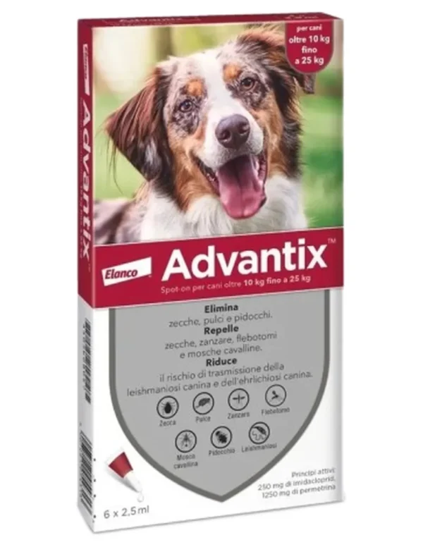 Advantix cani 10 - 25 kg 6 pipette