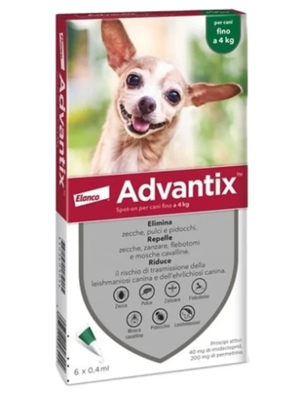 Advantix cani fino a 4 kg 6 pipette